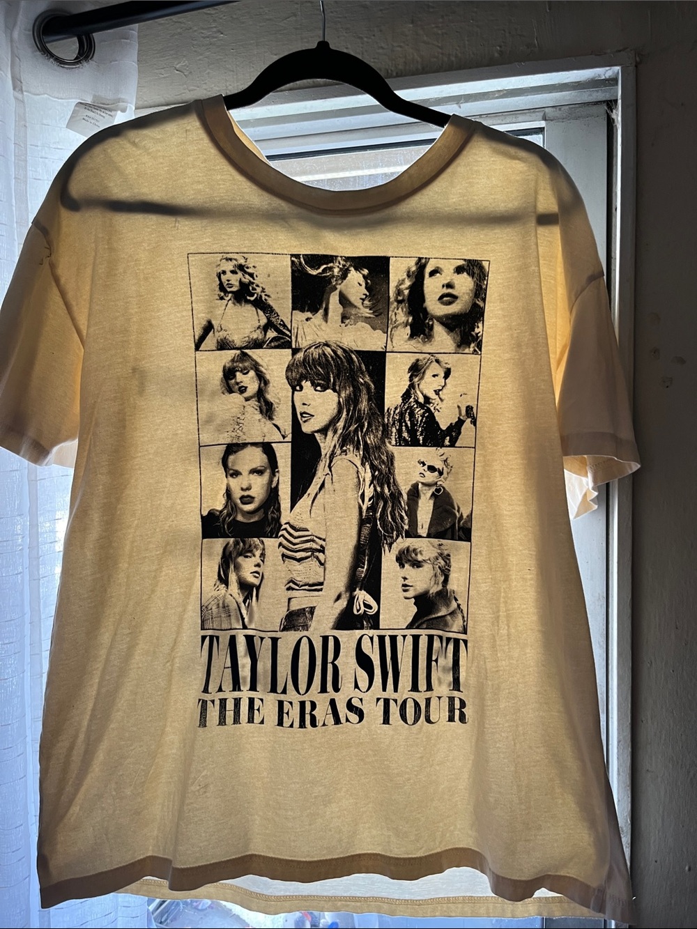 Taylor Swift Cream and Black The Eras Tour Graphic Tee